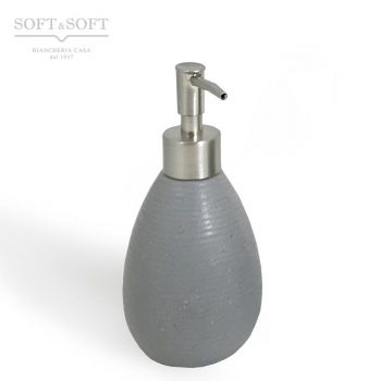 SAND dispenser sapone in ceramica effetto pietra grigio