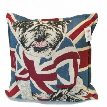 FLAG ENGLISH DOG Pair Pillowcases Cushion cm 43x43