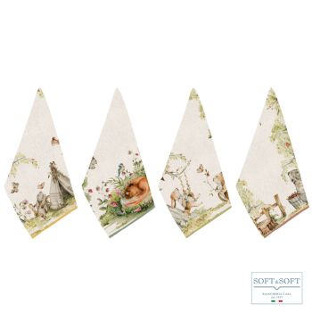 FOREST set of 4 tea towels 50x70 digital print