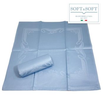 Tovagliolo sfuso cm 53x53 puro cotone Egiziano azzurro - Francesca