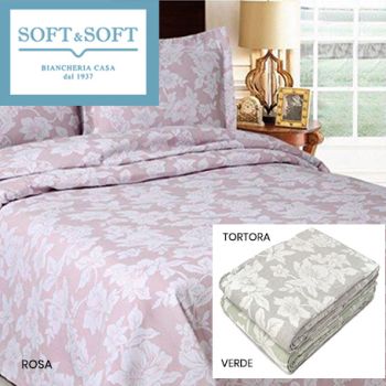 FLOWER copriletto in cotone jacquard MATRIMONIALE