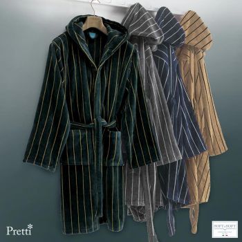 GESSATO unisex bathrobe in pure cotton sponge Pretti