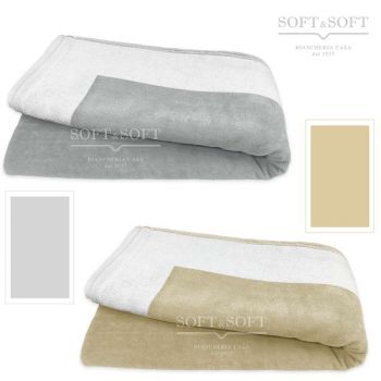 GLAMOUR chenilla beach towel pure cotton cm 86x175