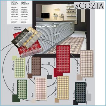 SCOZIA  jacquard Carpet cm 55x240 antislip