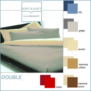DOUBLE DOUBLE-FACED Parure Duvet Cover Set for single beds 