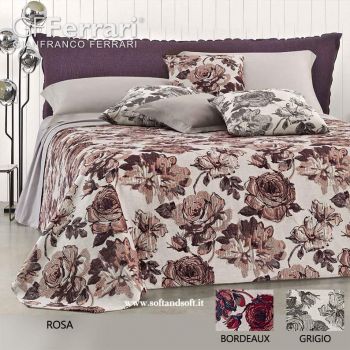 ROSE Yarn-Dyed Chenillie Jacquard Bedspread for Double Bed  