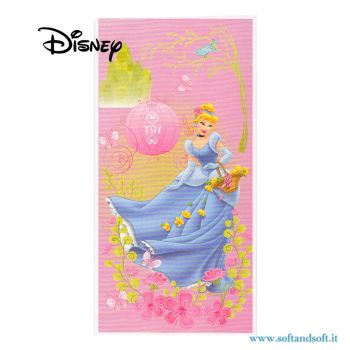 CENERENTOLA Telo Mare in Spugna cm 75x150 Disney per spiaggia o piscina