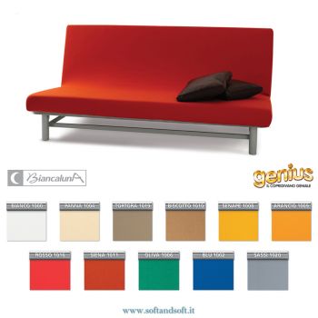 Genius 4D QUEEN Two-place Sofa Cover without arm Biancaluna