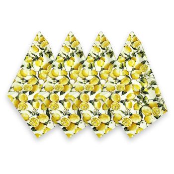 LEMONS set of 4 tea towels 50x70 digital print