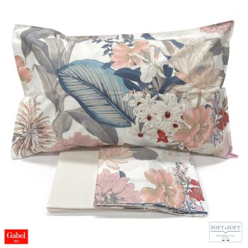 LOTUS complete double bed sheets percale cotton GABEL-Phard