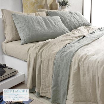 MANILA duvet cover set for double bed  Stone Washed flax and cotton 