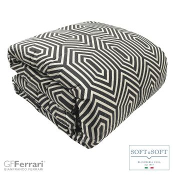 MAYA trapunta jacquard MATRIMONIALE 270x270 GFFERRARI-Nero