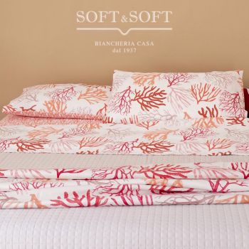 lenzuola a righe sfumate effetto mare, bellissimo disponibile nei colori verde acqua, rosa, e sabbia