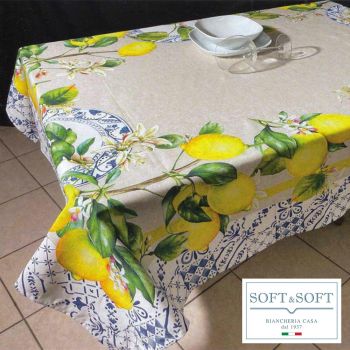 PIATTI E LIMONI tablecloth 140x250 high resolution digital printing