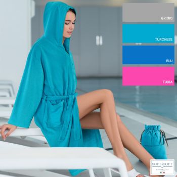 PIQUET unisex bathrobe in microfiber GFFERRARI
