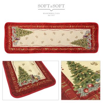 PRESTIGE ALBERO Christmas Centrepiece Gobelin Fabric cm 50x140