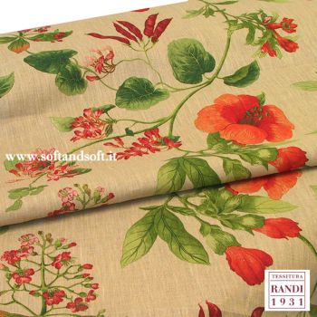 GARDEN Pure Linen fabric for tablecloath cm 150 - Tessitura Ran