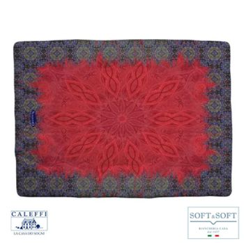 REGALE Scaldotto/Plaid Imbottito Caleffi cm 130x170-Rosso