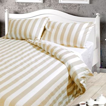 RIVER complete sheets for double bed in Stripes (sheet/bedspread)-Rope