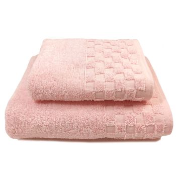 Check Pair Towels 1+1 500 gr/m² Pink