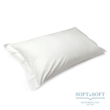SOFFIO Percale Pillowcase Pure White Cotton
