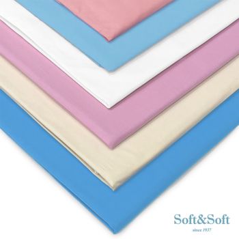 SOFT&SOFT Solid color Fitted Sheet cm 140x210 French Bed