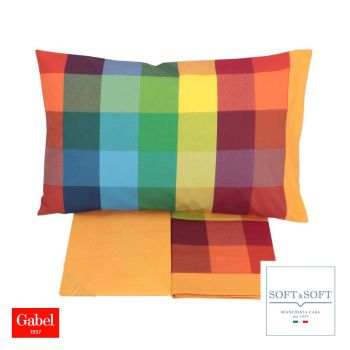 WILSON completo lenzuola letto SINGOLO madapolam puro cotone GABEL-Multicolor